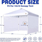 SCOCANOPY SunWall for 12x12 Pop Up Canopy Frame, 3 Pack SideWall Only (Sky Blue)