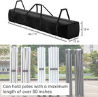 Large Tent Storage Bag - 83" L x 12" W - 600D High-Density Fabri Tent Poles Bag, Suitable for Various Heavy Duty Party Tent Canopy Models, Ripstop with Reinforced Handles and Dual Zipper