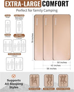 Kingcamp FLEXIREST Inflatable Sleeping Pad for Camping, No Sag PVC-Free High-Support Air Camping Mattress Single Twin Double Sleeping Mat for Car Tent Outdoor Glamping Cot Travel, 1100lbs Capacity