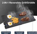 Criditpid 19.25” x 11.75” 2-in-1 Reversible Pre-Seasoned Cast Iron Cooking Griddle for Broil-Mate 746184 Grill, 11239 Flat Griddle Top Plate for Gas Stove/Charcoal/Electric/Propane/Gas Grill.