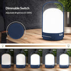 KLEAH Portable Cordless Lantern Table Lamp, 360° Portable Handle, Stepless Dimmer, Powerful Long-Lasting 50hrs, Rechargeable LED Lantern for Camping Bedroom Party, Blue