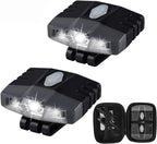 LHOTSE Ultra Bright Mini Hands Free Cree LED Clip on Cap Light - Rechargeable Waterproof Hat Light Flashlight Portable Headlamp for Fishing Camping Hand Work Baseball Caps
