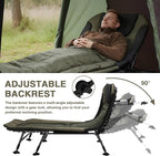 33in Wide Portable Bed Camping Cots with Carry Bag Adjustable Foldable Bed Holds Up to 397LBS Easy to Set Up for Travel Garden or Office Use