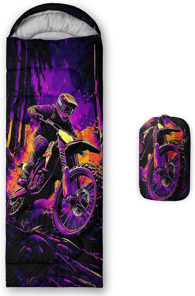 AILONEN Sports Basketball Sleeping Bag for Kids Boys,Warm and Cool Weather,Lightweight,Waterproof Backpacking,3D Galaxy Ball Print Sleeping Bag for Camping