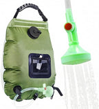 5-Gallon Solar Shower Bag with Real-Time Temp Display - Fast Heating in 20 Mins - Lightweight 0.99lbs Portable Camp Shower for Short Trips & Emergency Backup
