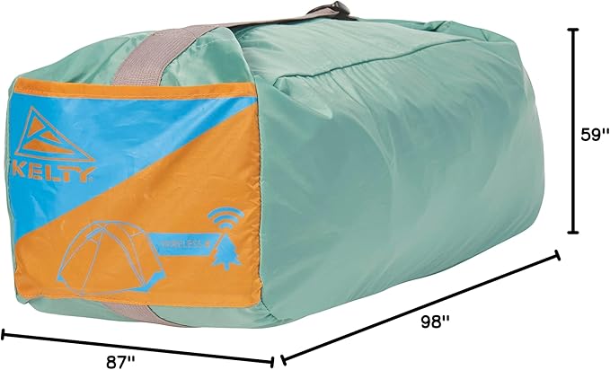 Kelty Wireless Freestanding Camping Tent, 2 4 or 6 Person Size, Huge Interior and Peak Height, Intuitive + Easy to Pitch, Color Coded Setup