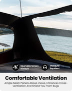 OutdoorMaster Updated Camping Tents, 4/6 Person Camping Tent with Blackout Shelter Technology, Easy Setup in 60 Seconds, Weatherproof Pop Up Tent with Top Rainfly, Instant Cabin Tent