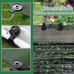 Shade Cloth Heavy Duty Lock Grip, 100 Pcs Shade Cloth Plastic Clips Windproof Awning Clamp Grip, Greenhouse Shade Cloth Fix Clamp Tent Clips Accessory for Garden Netting Sun Shade Net (White-100 Pcs)