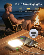 Eventek Solar Camping Lights, Rechargeable Solar Camping Lantern Up to 100+ Hours & 4 Light Modes, Portable IP65 Waterproof LED Camping Light for Camp, Tent, Power Outages Emergency
