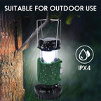 2025 Solar Camping Lantern with Fan,Rechargeable Camping Fans Charging for Phone, Battery Operated Light for Hurricane Power Outage Tent Emergency Camping Gear Must Haves, Christmas gifts for Mens Dad