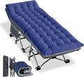 NAIZEA Folding Camping Cots for Adults, Folding Cot with Mattress, Camping Foldable Bed, Portable Military Cot, Double Layer Oxford Strong Heavy Duty Sleeping Cots w/Carry Bag for Camp Office Travel