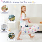 Toddler Nap Mat, Kids Sleeping Bag with Pillow & Minky Blanket, Girls Extra Large Rolled Nap Mats for Preschool Daycare Camping Kindergarten