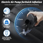 Inflatable Car Air Mattress Back Seat Bed with Air Pump,53 "x 32.6" Portable Thickened Car Travel Camping Sleeping Air Mattress Blow Up Bed for Car Universal SUV