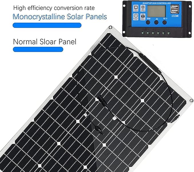 Solar Panel, Flexible Solar Module 300W/600W, 18 V Solar modules Semi-Flexible Mono Solar modules, for Off-Grid Applications at Home, Camping, car, Mobile Home, Boat,300W