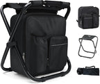 Portable Backpack Stool Cooler Chair for Adults Heavy Duty 350lbs, Lightweight Folding Detachable Large Camping Seat Backpack Cooler Chair for Fishing Hunting Travel