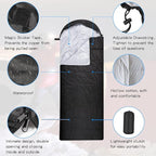 Macarrie 6 Pack Bulk Sleeping Bags for Homeless Donation, 0 Degree Waterproof Sleeping Bags with Compression Sack for Adults Winter Cold Weather Care Camping Hiking Emergency