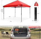 Sekey 10x10 Pop Up Canopy with One Push Setup-Easy Up Canopy with 99% UV Blocking - Instant Outdoor Sun Shade for Events, Parties, Camping- Commercial Gazebo with Weight Bags,Wind Proof&Waterproof