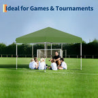 10x10 Instant Pop-Up Canopy with 1 Sidewall – Easy 1-Button Setup, Includes Roller Bag, 3 Height Settings & 4 Weight Bags – Perfect for Backyard, Beach, Sports & Parties,Green