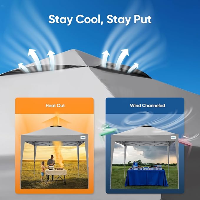 Quictent 10x10 Pop Up Canopy Tent - Instant Setup Gazebo for 1 Person, Portable & Compact, Waterproof & UV Protection, Ideal for Camping, Beach, Parties, Markets and Outdoor Events