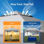 Quictent 10x10 Pop Up Canopy Tent - Instant Setup Gazebo for 1 Person, Portable & Compact, Waterproof & UV Protection, Ideal for Camping, Beach, Parties, Markets and Outdoor Events