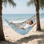 Wood Wall with White Daisies Camping Hammock Single Portable Hammocks 330 lbs Capacity with 2 Tree Straps and Attached Carry Bag,Perfect for Outdoor,Indoor,Beach,Camping,Travel