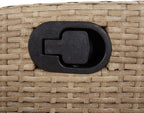 Reclining Patio Chairs 2 pcs with Cushions Beige Poly Rattan Porch Chairs Camping Chairs Patio Chairs Living Room Chairs for Dining Patio Bedroom Outdoor