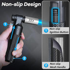 Luxgaze Butane Torch Kitchen Torch Lighter Refillable Big Jet Flame Mini Blow Torch Portable Crème Brulee Torch for Camping Grill Culinary Soldering Cooking Welding BBQ(Gas not Included) Red
