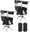 Nice C Camping Chair with Canopy, Compact Chair with Shade, Ultralight Umbrella Fishing Chairs, Portable Backpack Chairs, Lightweight, Travel, Picnic, Festival, Hiking, Sports (2 Pack Black)