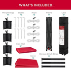 Best Choice Products 10x10ft Pop Up Canopy Tent with Sidewall, 1 Person 1 Minute Set Up, Carry Case, 4 Weight Bags - Red