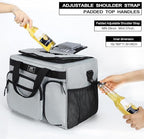 MIER 30L Extra Large Soft Cooler Bag with Bottle Opener for Camping Beach BBQ Grocery Golf Leakproof Picnic Lunch Bag, Collapsible, Top Flip Lid, 45Can (Grey)