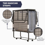 Folding Bed with Memory Sponge Mattress, 75 x 46 Rollaway Bed for Adult, Comfortable Fold Up Portable Sleeping Guest Cot Beds, Perfect for Camping, Travel, Nursing in Hospital - Upgraded