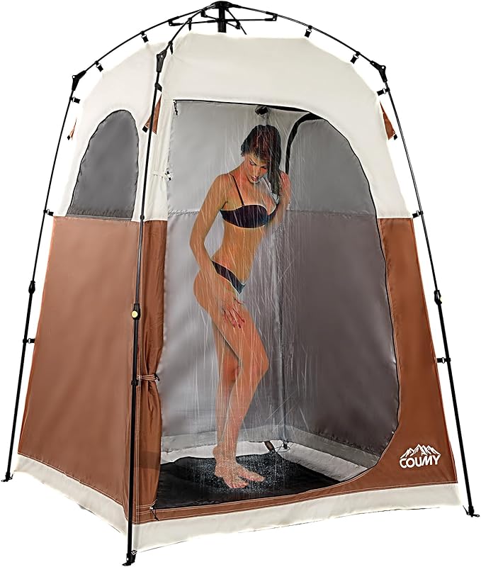 Instant Camping Shower Tent, Privacy Shelter, Portable Outdoor Sun Shelter for Camping Beach Hiking Fishing, 1 Room/2 Rooms