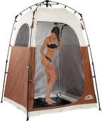 Instant Camping Shower Tent, Privacy Shelter, Portable Outdoor Sun Shelter for Camping Beach Hiking Fishing, 1 Room/2 Rooms