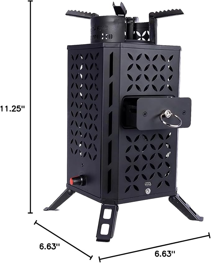 InstaFire Inferno Pro Outdoor Biomass Stove, Reaches 1,200 Degrees Fahrenheit, Outdoor Cooking, Compact Cooking Stove, Camp Stove, Survival Stove Portable Kit, Off-Grid, Biomass Portable Stove