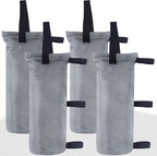 ABCCANOPY Canopy Weights Set of 4-150LBS Sand Bags for Pop up Tent, Weight Bags for Outdoor Gazebo, Trampoline, Pergola, Gray (Without Sand)