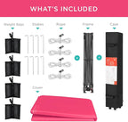 Best Choice Products 10x10ft Pop Up Canopy Tent, Outdoor Shade, 1 Person 1 Minute Set Up, Carry Case, 4 Weight Bags - Hot Pink