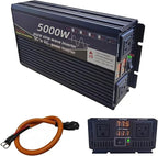 5000 Watt Power Inverter 72V DC to 110V AC Converter, LED Display with 2 AC Outlets Dual Fans Radiating for RV, Camp and Home, Electric Tool Pure Sine Wave Inverter (110V, 5000W 72V)