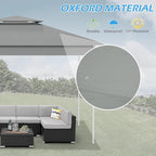 ECOTOUGE 11FT Canopy Tent Instant Shelter Canopy with Carrying Roller Bag, Outdoor Party Gazebo with Waterproof and UV Resistant for Parties, Camping, Picnic, Dark Grey