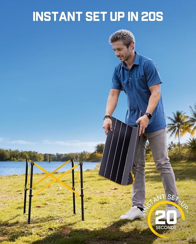 FanttikOutdoor Zeta V11 Pro Camping Table, Portable & Lightweight Folding Roll Up Table with Carry Bag, Ideal for Camping, BBQ, Picnic, Party, Outdoor Dining, Medium