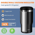 HAUSHOF 12 oz Can Cooler, 4 in 1 Insulated Stainless Steel Can Insulator, Fits for 12 oz Standard Can| Slim Can|12 oz Beer Bottle, Perfect for Camping, Beach, Picnic