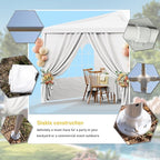 Outdoor Party Tent 10x30 Wedding White Tents for Parties, Heavy Duty Canopy Event Gazebo Shelter with 8 Removable Sidewalls Waterproof Party Wedding BBQ Events
