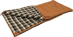 ALPS OutdoorZ Redwood -10°F Flannel-Lined Sleeping Bag with Cotton Canvas Shell, Heavy-Duty Zippers, Oversized Rectangle Design, Cold Weather Camping & Hunting Gear