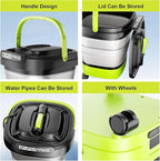 Portable Cordless Pressure Washer with Foldable 12L Water Tank, 4-in-1 Nozzles, Long-Lasting Battery, Perfect for RV, Camping Gear, Car Detailing and Pet Friendly Cleaning