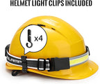 Adelante LED Headlamp Flashlight, 1000LM 230°Wide-Beam Rechargeable Head Lamp for Adults, Red Taillight & 4 Clips Waterproof Hard Hat Light Headlamps for Running Hiking and Camping