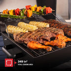 Nexgrill 17.5" Portable Charcoal Grill with Adjustable Chimney Vent, 349 SQ. In Cooking Area, Table Top Grill for Camping, Outdoor Cooking, Patios, and More – 820-0258