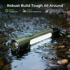 Magnetic Flashlight Rechargeable,2000LM 5000mAh Flashlights High Lumens with 18 Modes,Waterproof, Adjustable,Powerful Flash Light,Multi-Flashlights for Home,Car,Hiking,Camping(1, Green)