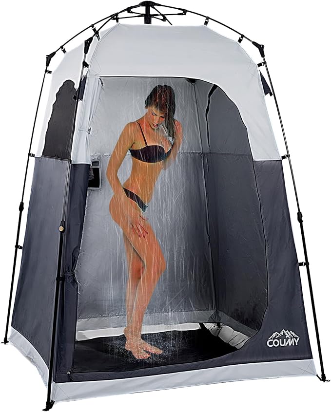 Instant Camping Shower Tent, Privacy Shelter, Portable Outdoor Sun Shelter for Camping Beach Hiking Fishing, 1 Room/2 Rooms