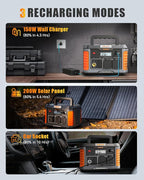 BALDR 1000W Power Station, 808Wh, 18.5 lbs Portable Lightweight Solar Generator with AC Outlet, Multiple Ports for Camping, Home Backup.