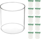 10 Pcs Propane Lantern Mantles with Glass Globe Replacement – Compatible with Coleman Fueled Lanterns – Fits Models 290, 220, 228, 235, 252, 206, 290A, 295, 2600-A50, 2600-A50C, 2600-A57, 3000000946