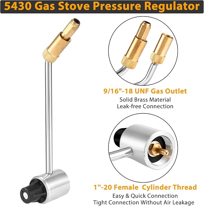 5430 Gas Stove Pressure Regulator for Coleman, Replacement for Portable Propane Stoves 5413 5420A 5425A 5430B 5466 & Fold N Go, Not for Roadtrip LXE